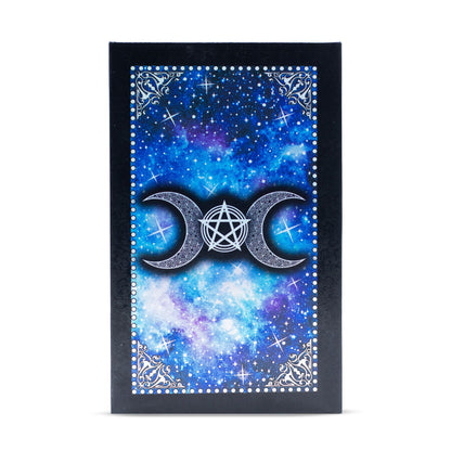 Blue Foil Tarot Card Set - Moon Face