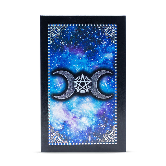 Blue Foil Tarot Card Set - Moon Face
