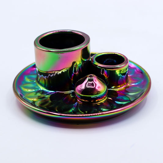 Palo Santo Stick & Smudge Holder - Metallic Rainbow