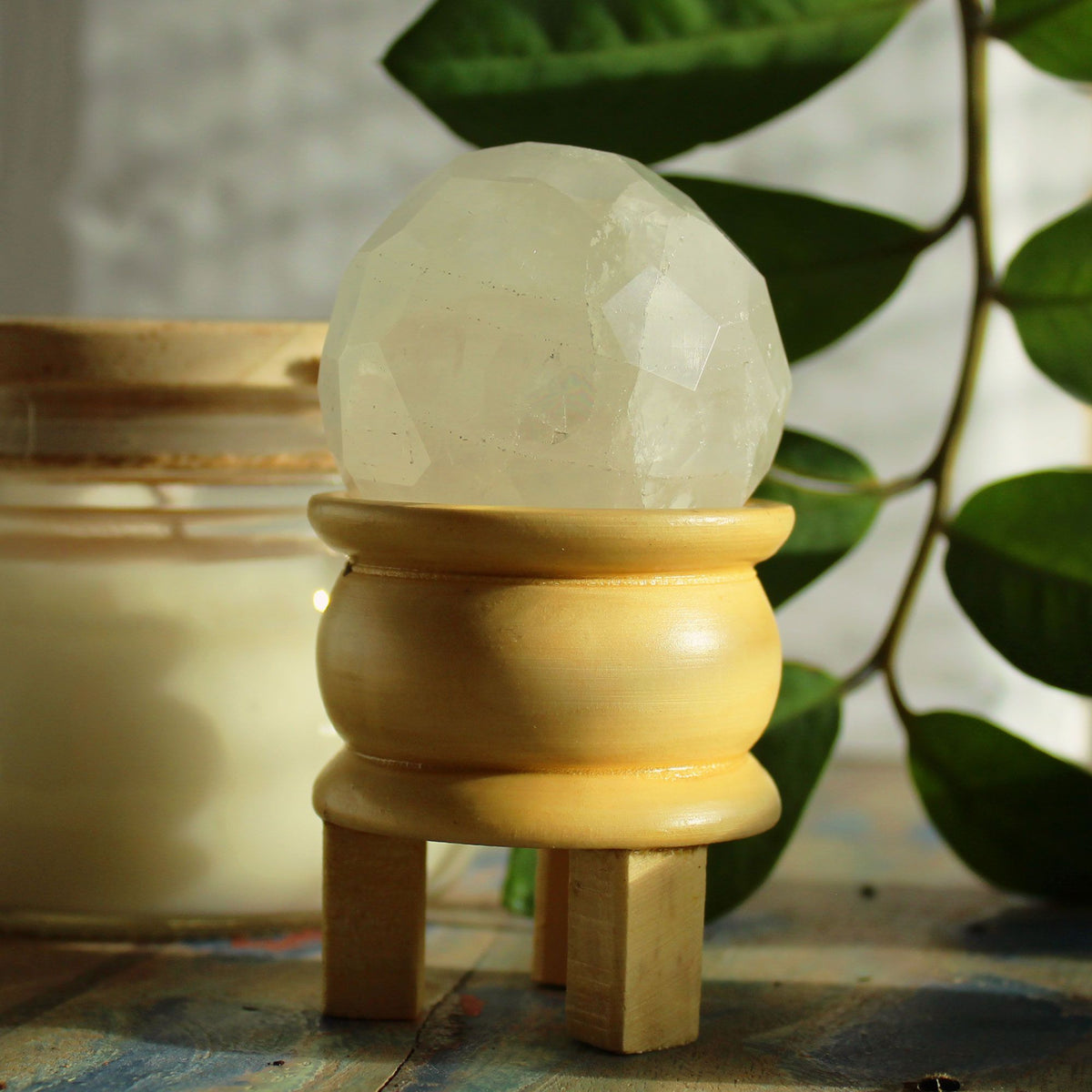 Gemstone Healing Ball - Rock Quartz