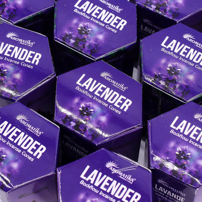 Aromatika Masala Backflow Incense Cones - Lavender