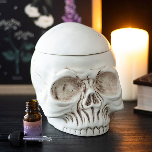 Weathered Skull Oil Burner and Wax Warmer