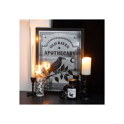 Mystic Raven Pillar Candle Holder