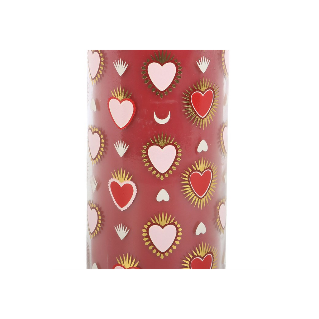 Sacred Heart Print Black Fig Tube Candle