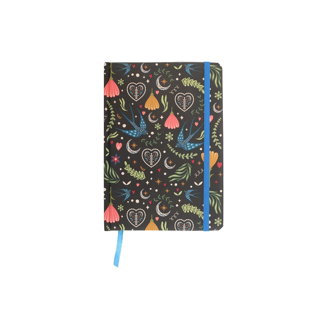 Midnight Bloom Print A5 Notebook