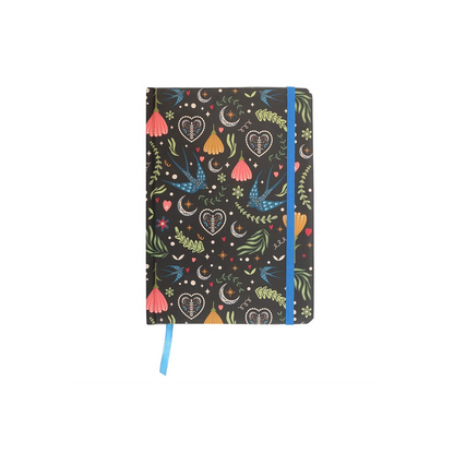 Midnight Bloom Print A5 Notebook