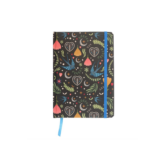 Midnight Bloom Print A5 Notebook