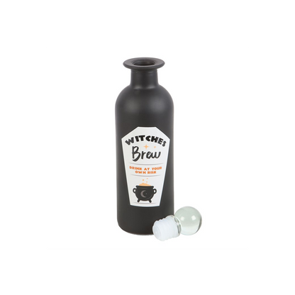 Decorative Witches Brew Glass Potion Bottle
