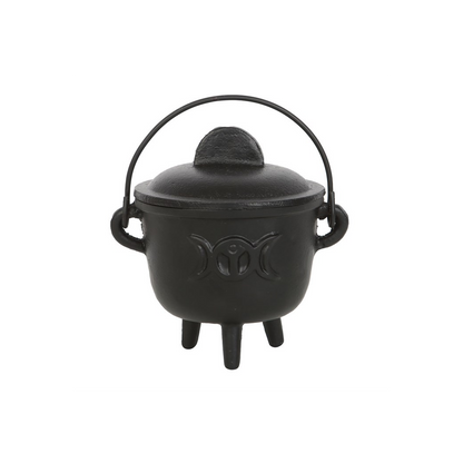 11cm Cast Iron Cauldron with Triple Moon