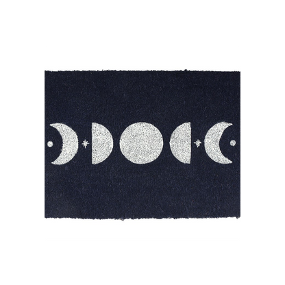 Dark Blue Moon Phase Doormat