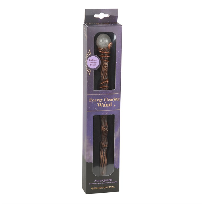 Energy clearing wand in packaging on a white background