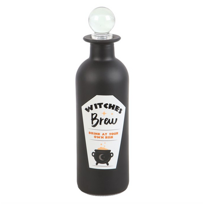 Decorative Witches Brew Glass Potion Bottle