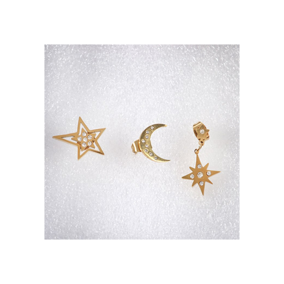 Three Piece Celestial Earring Set